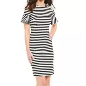 Calvin Klein cold-shoulder sheath dress, sexy back zipper!